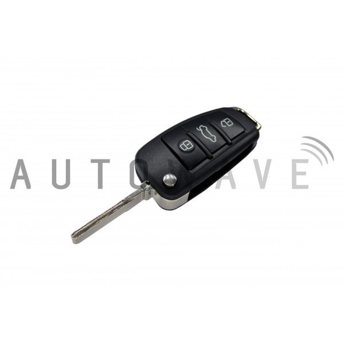 Autowave RAV Audi 3 Button Flip Remote Case HU66 - AUTKC159