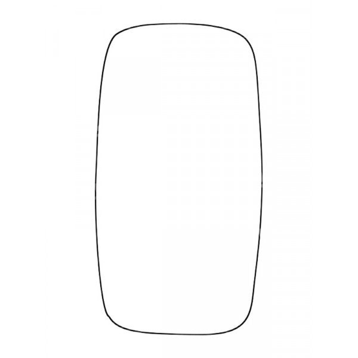 APEC Replacement Stick-On Commercial Vehicle Mirror Glass LHS - AMS2604