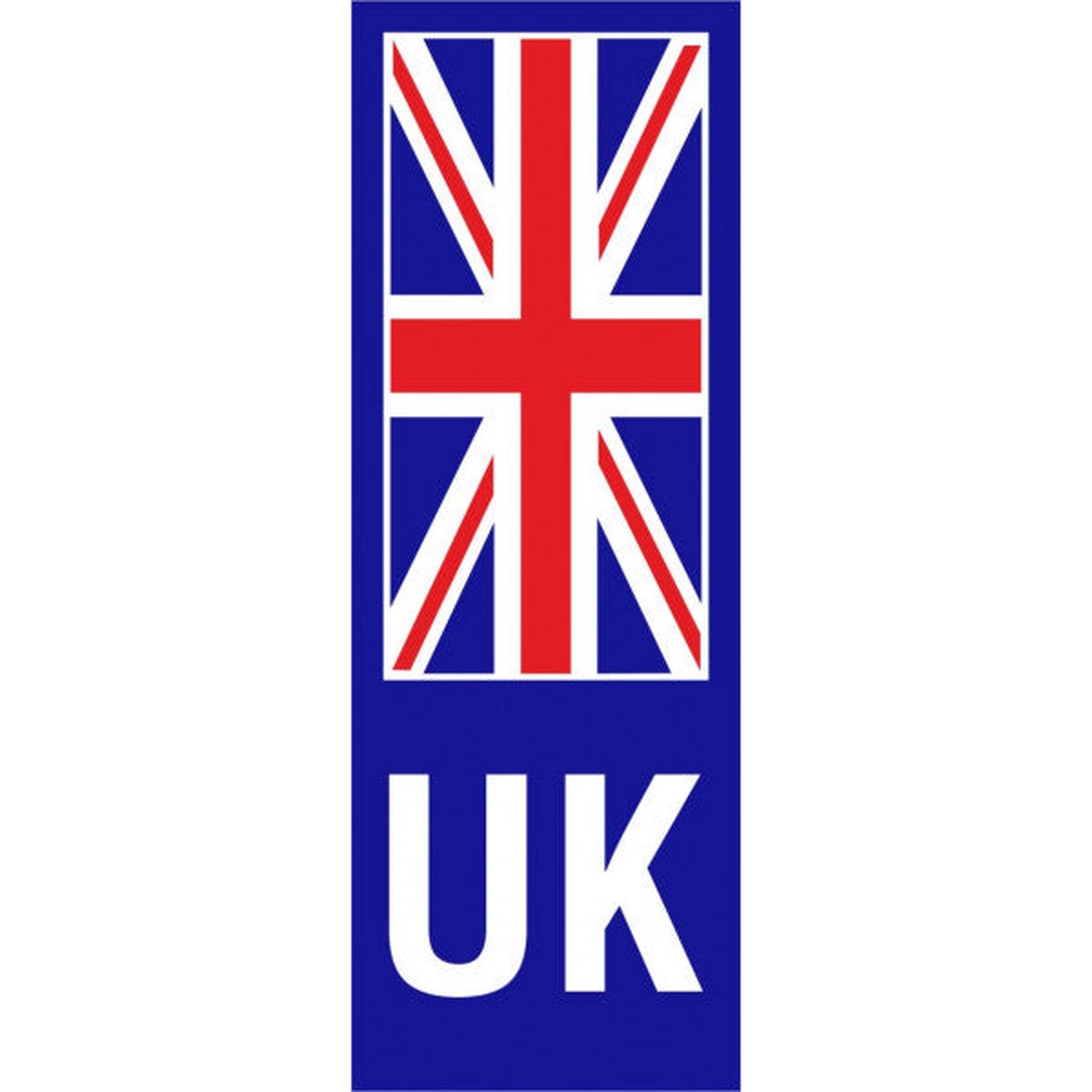 Castle Promotions UK UNION JACK NO PLATE WHITE STICKER - V638