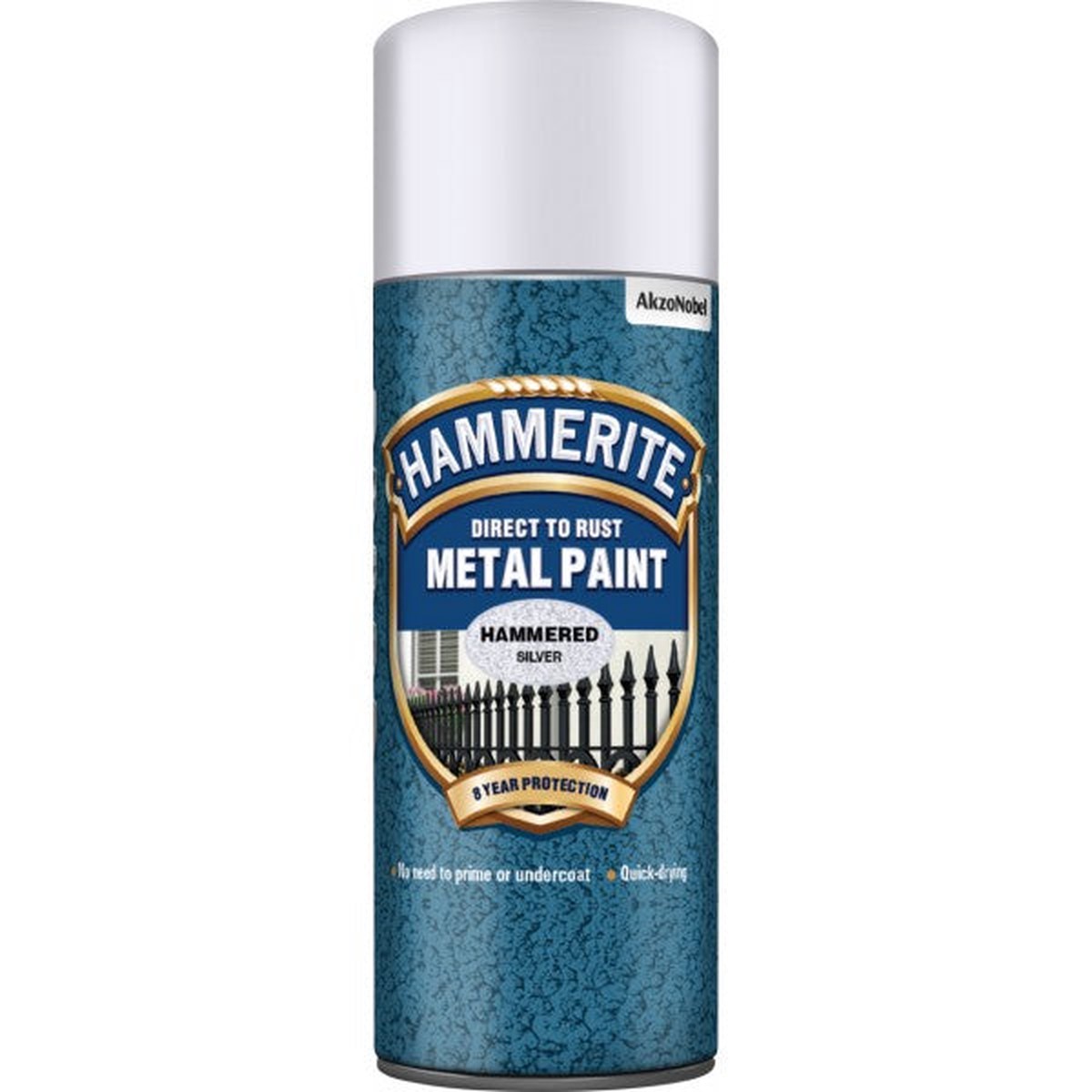 Hammerite Direct To Rust Metal Paint - Hammered Silver - 400ml - 5084783