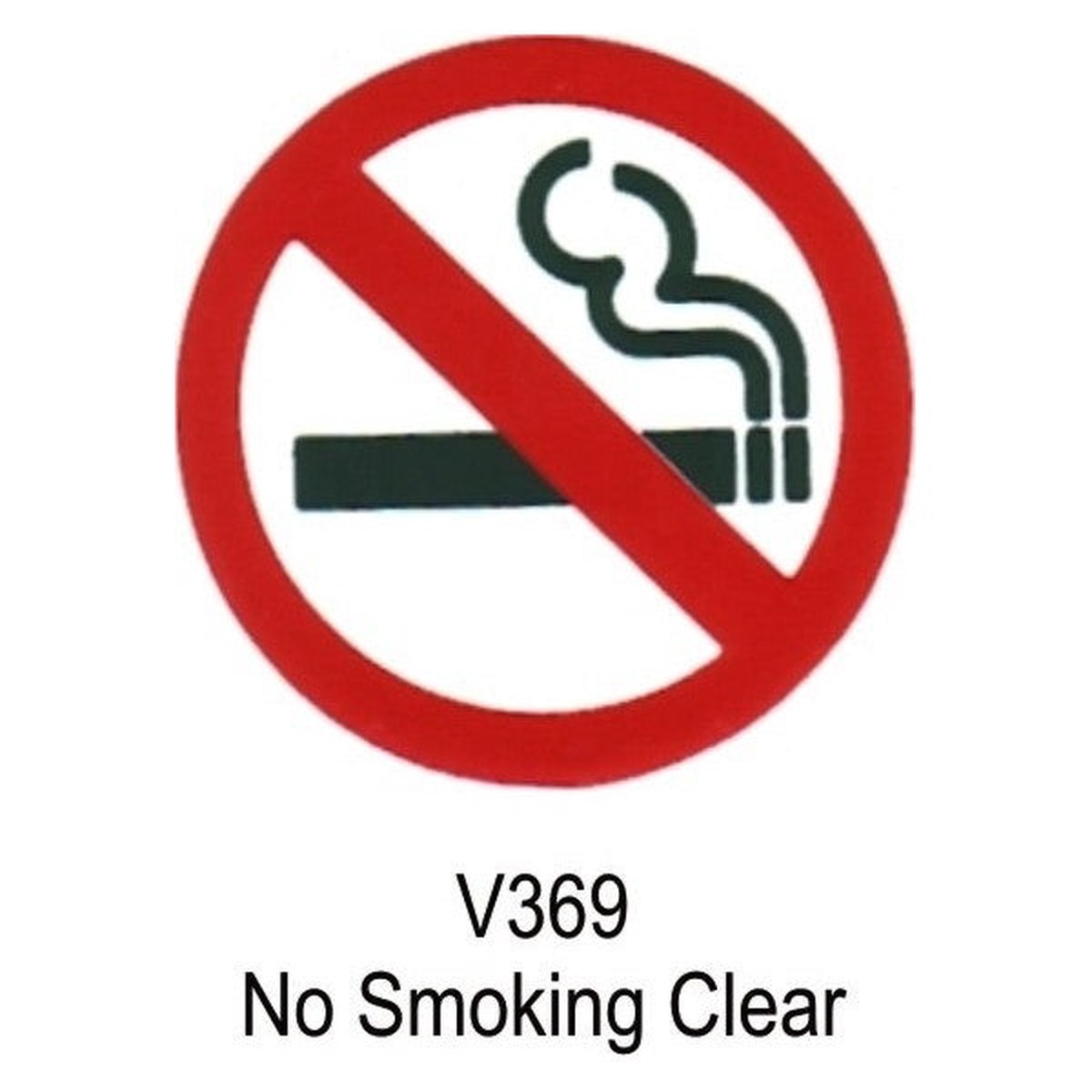 Outdoor Vinyl Sticker - Transparent - No Smoking Symbol - V369