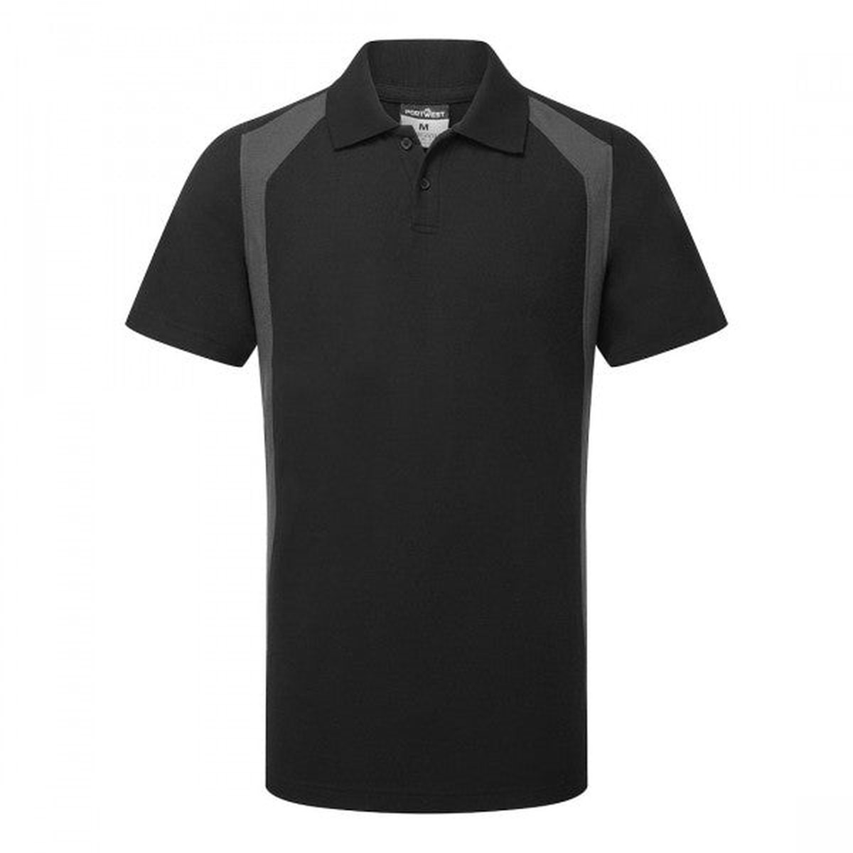 Portwest CD812 - WX2 Eco Polo Shirt S/S Black/Grey - CD812BYRXXL