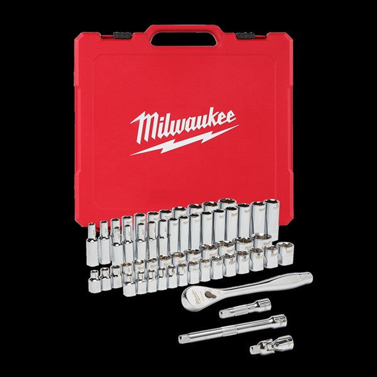 Milwaukee Metric & Imperial 3/8in. Ratchet + Socket set (56pc) - 4932464946
