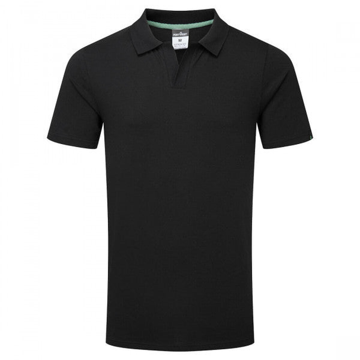 Portwest EC210 - Organic Cotton Recyclable Polo Shirt Black - EC210BKRM