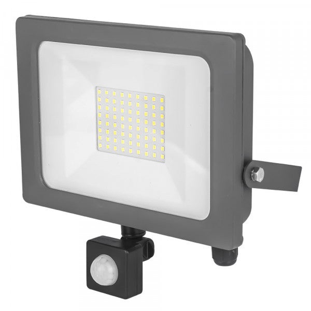 Status Slim Line LED Flood Light with PIR - Grey - 50W - S50WSFLGPIR1PKB3