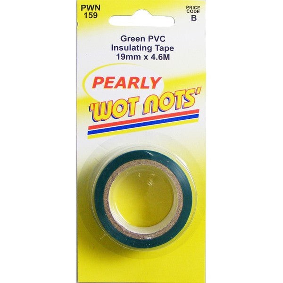 Wot-nots PVC Insulation Tape - Green - 19mm x 4.6m - PWN159