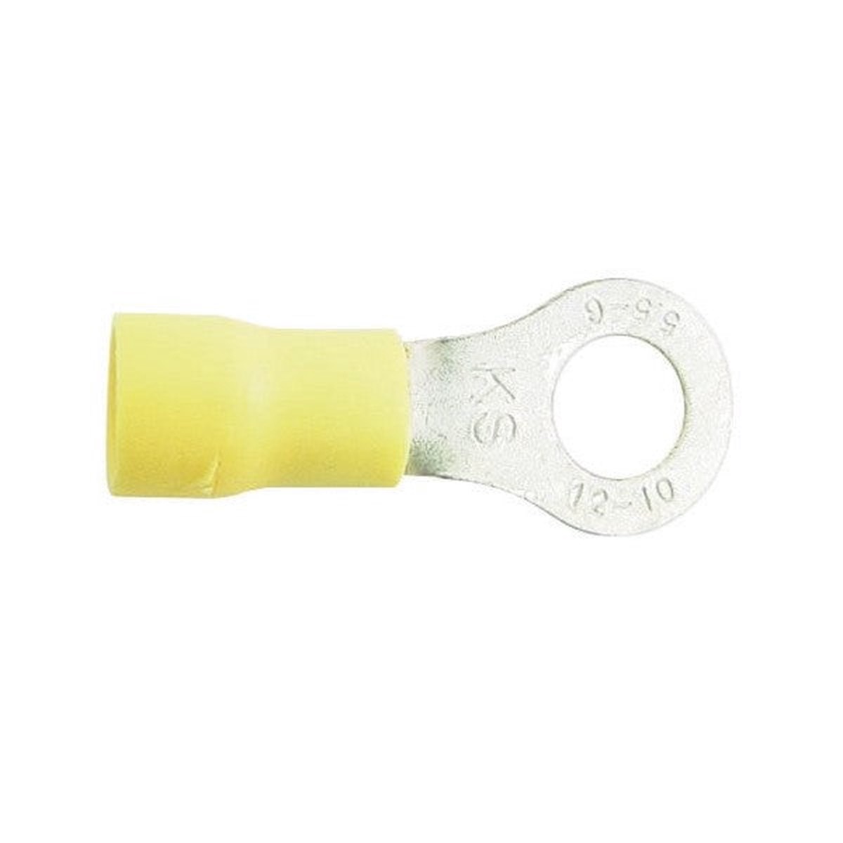 Wot-nots Wiring Connectors - Yellow - Ring - 6mm - Pack of 2 - PWN304