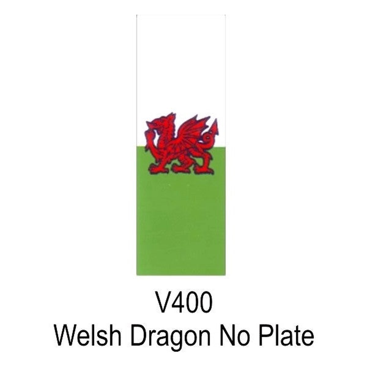 Castle Promotions Number Plate Sticker - Welsh Dragon - V400