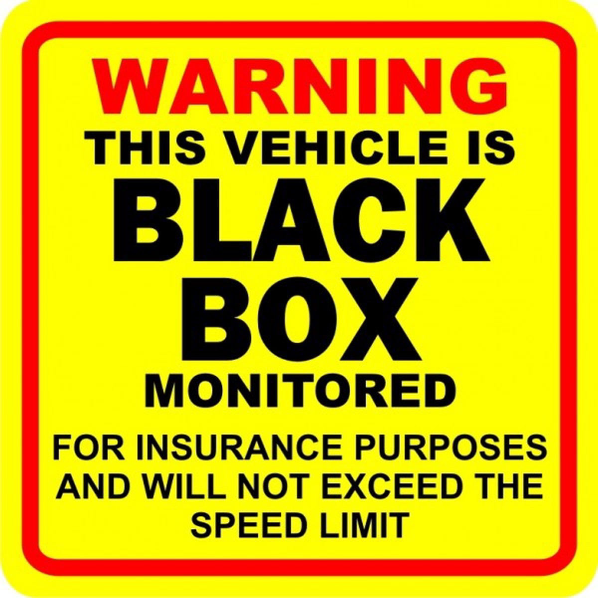 Castle Promotions Outdoor Vinyl Sticker - Black Box On Board - V596
