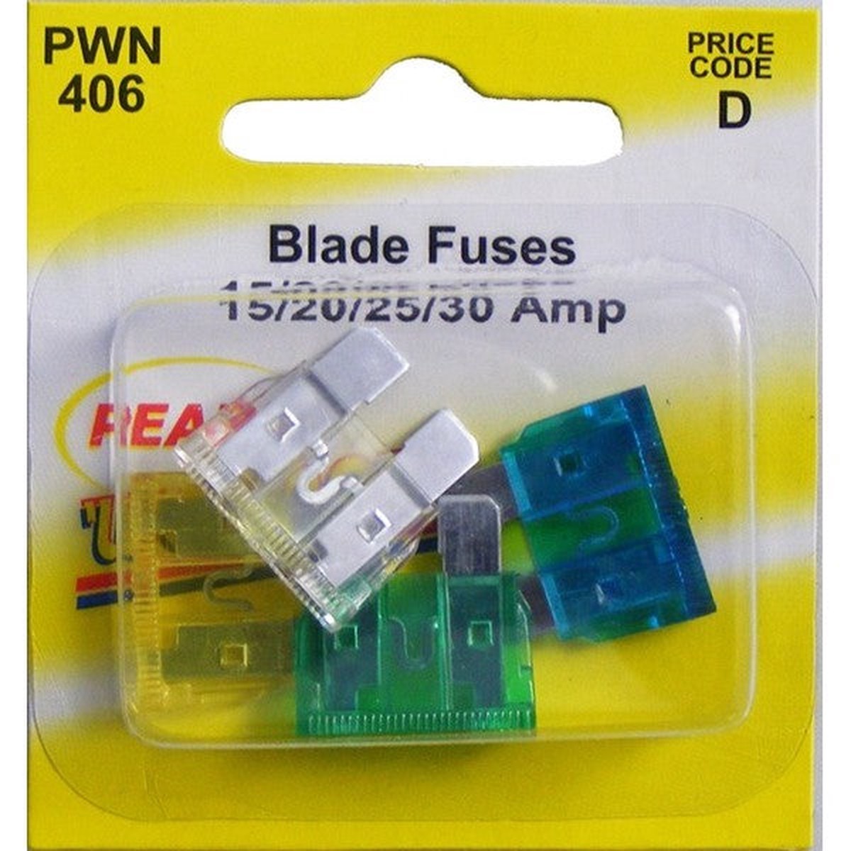 Wot-nots Fuses - Standard Blade - Assorted - Pack Of 4 (15A/20A/25A/30A) - PWN406
