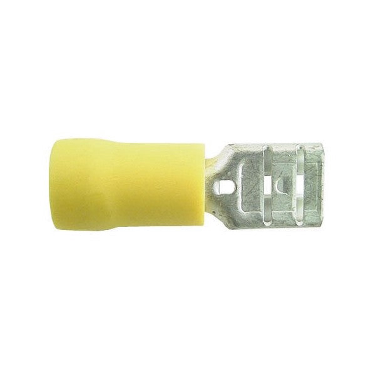 Wot-nots Wiring Connectors - Yellow - Female Slide-On 250 - 6.3mm - Pack of 2 - PWN307