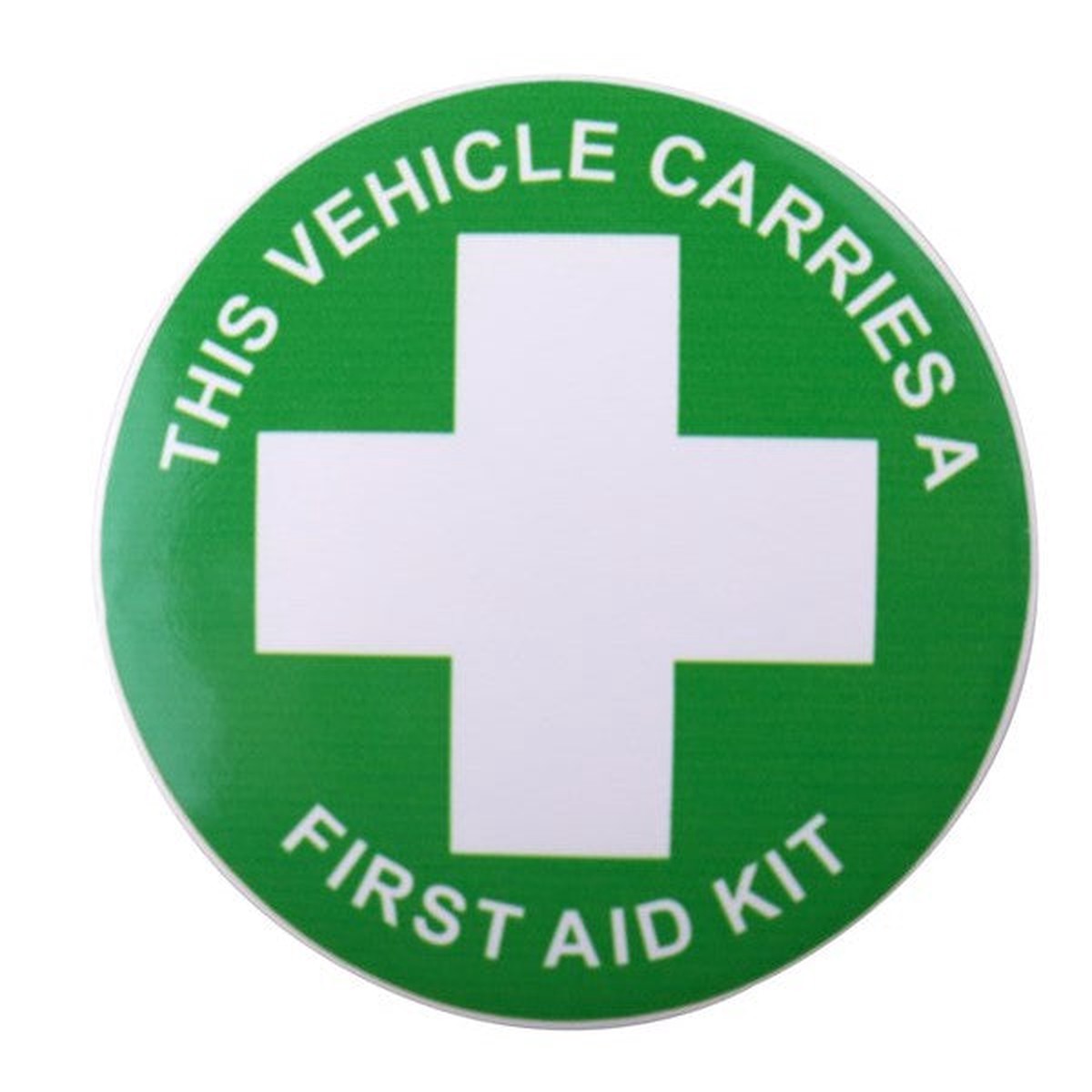 Self Adhesive Sticker - This Vehicle Carries a First Aid Kit Sticker - V604