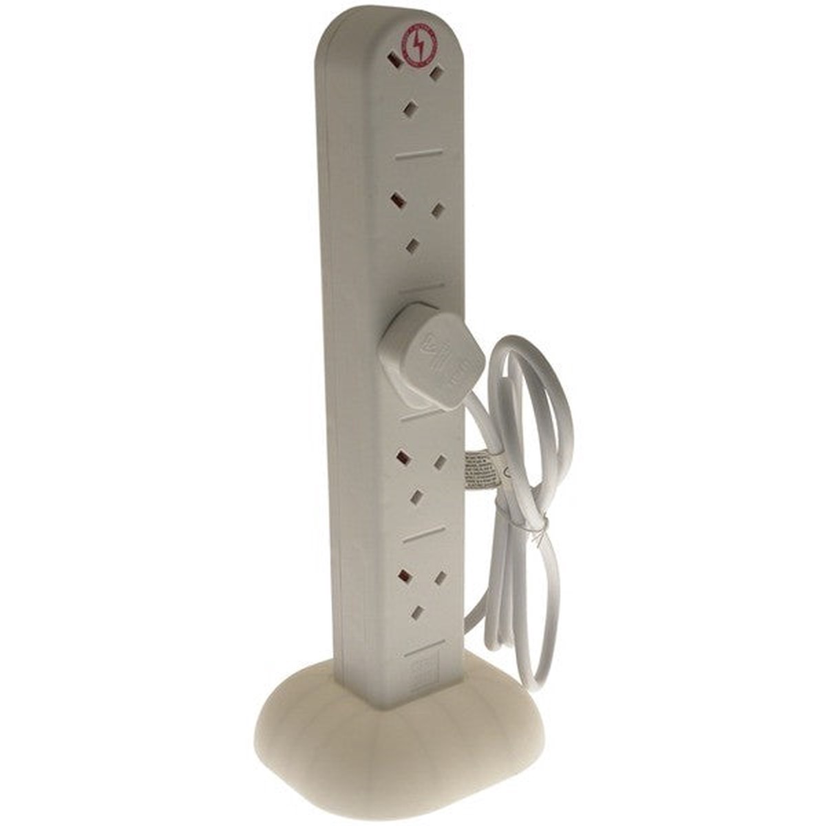 Status 10 Way Tower Extension Socket - White - 2m - 10WS2MTSSP2