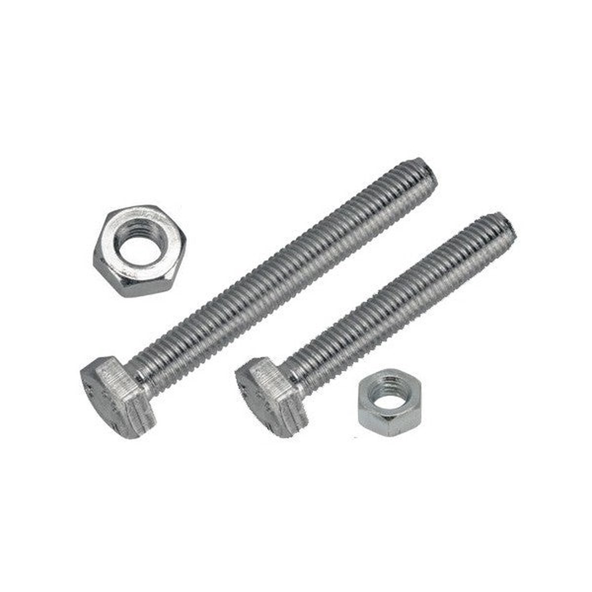 Wot-nots Set Screw & Nut - M10 x 40mm - Pack of 2 - PWN034