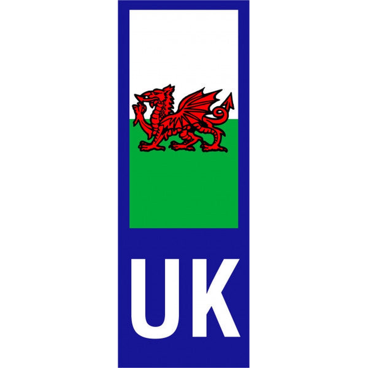 Castle Promotions WELSH DRAGON UK NO. PLATE STICKER - V645
