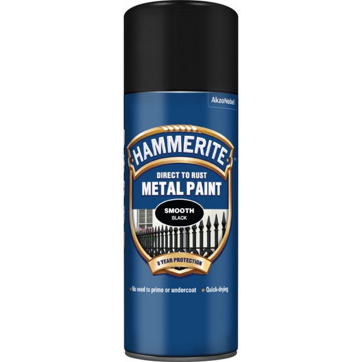 Hammerite Direct To Rust Metal Paint - Smooth Black - 400ml - 5092965