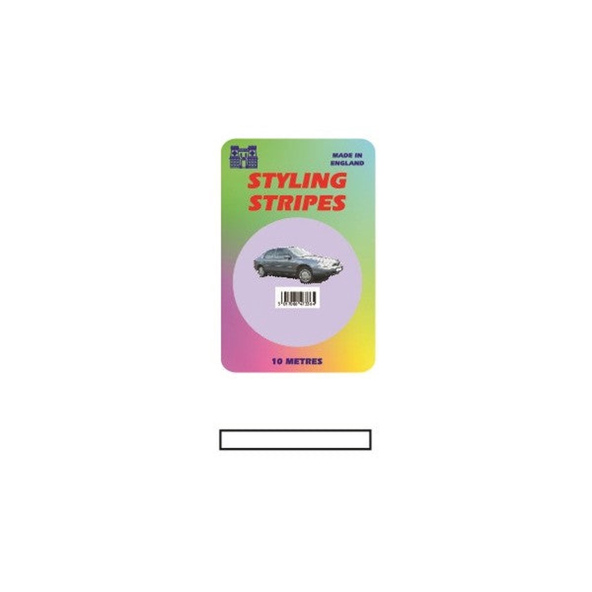 Castle Promotions Single Stripe - White - 3mm - 10m Length - CPS01W