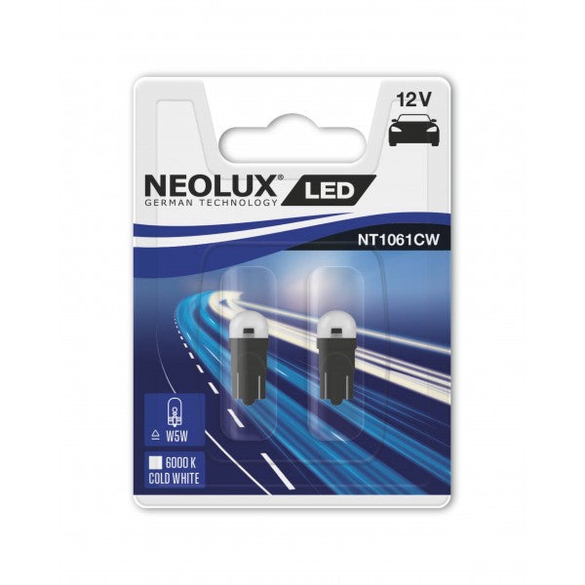 Neolux LED Bulb - 12V W2.1x9.5d - (to replace 501 bulb) - NT1061CW-02B