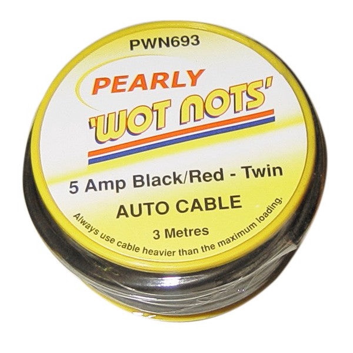 Wot-nots Wiring Cable Twin 5A x 3m Red/Black - PWN693