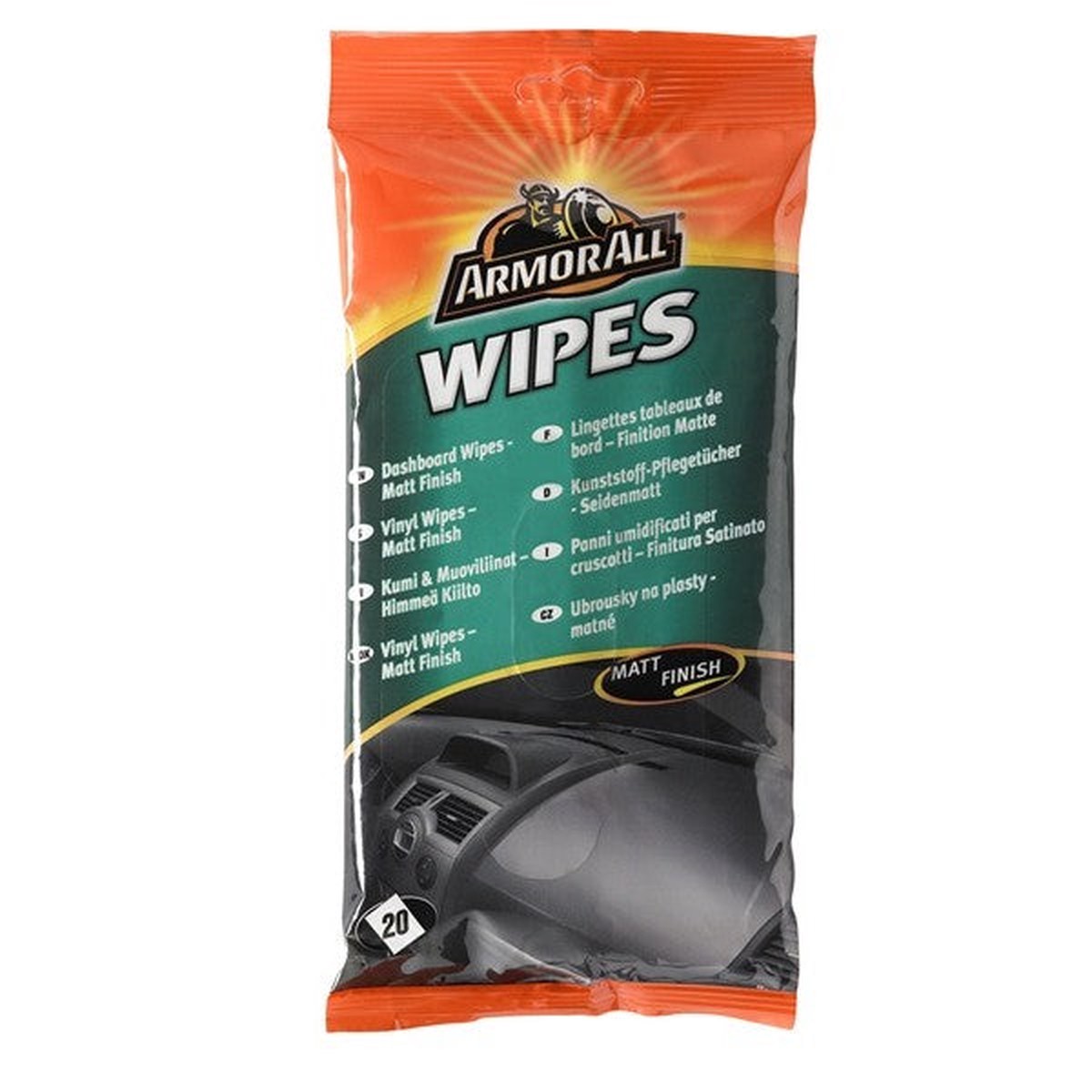 Armorall Dashboard Wipes - Matt Finish - Pack Of 20 - 35020ML