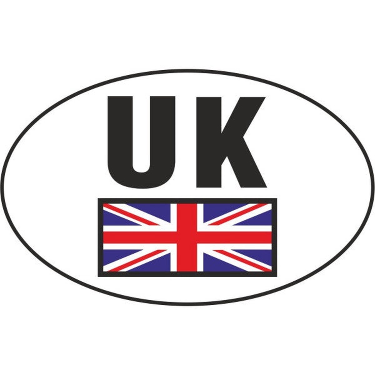 Castle Promotions UK UNION JACK SMALL OVAL STICKER - V639