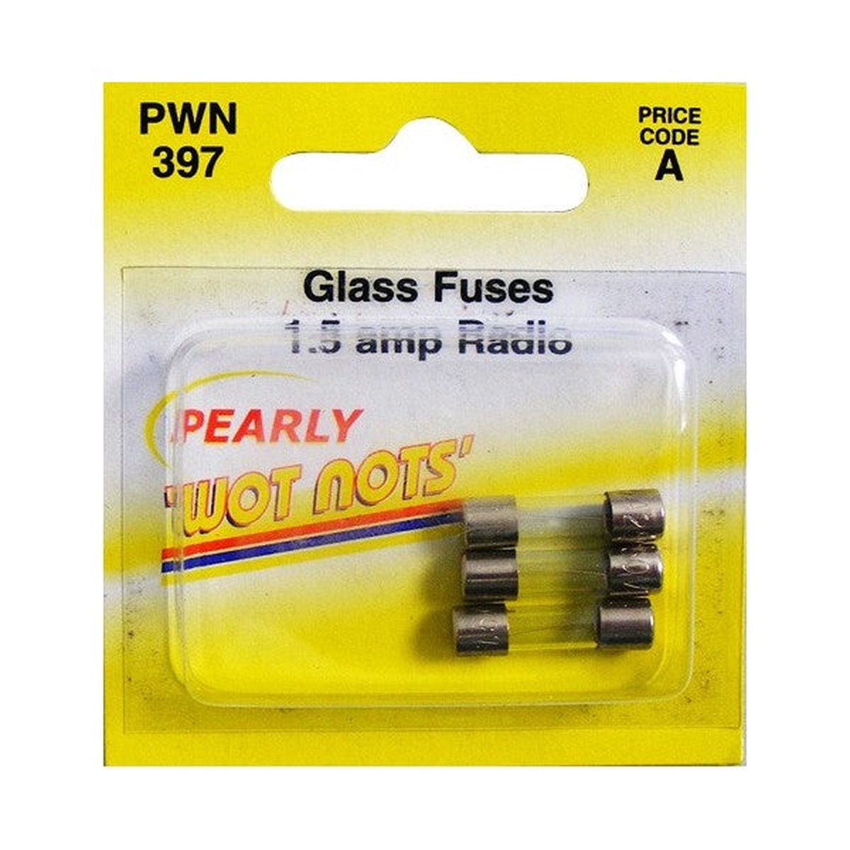 Wot-nots Fuses - DIN Glass - 1.5A - Pack Of 3 - PWN397