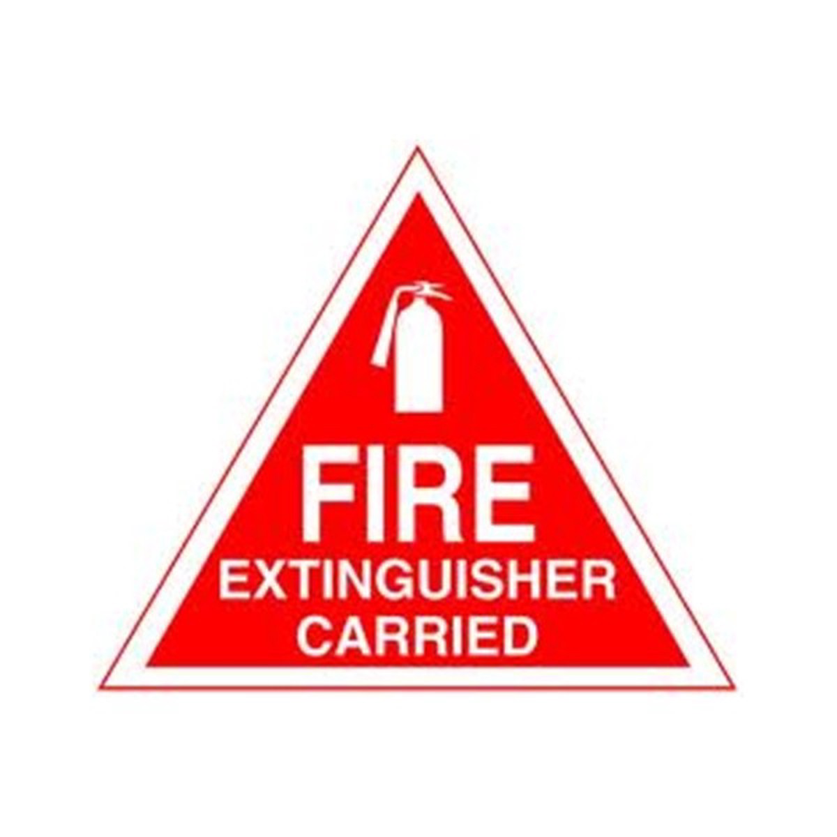 Outdoor Vinyl Sticker - Red - Fire Extinguisher Carrier - V145