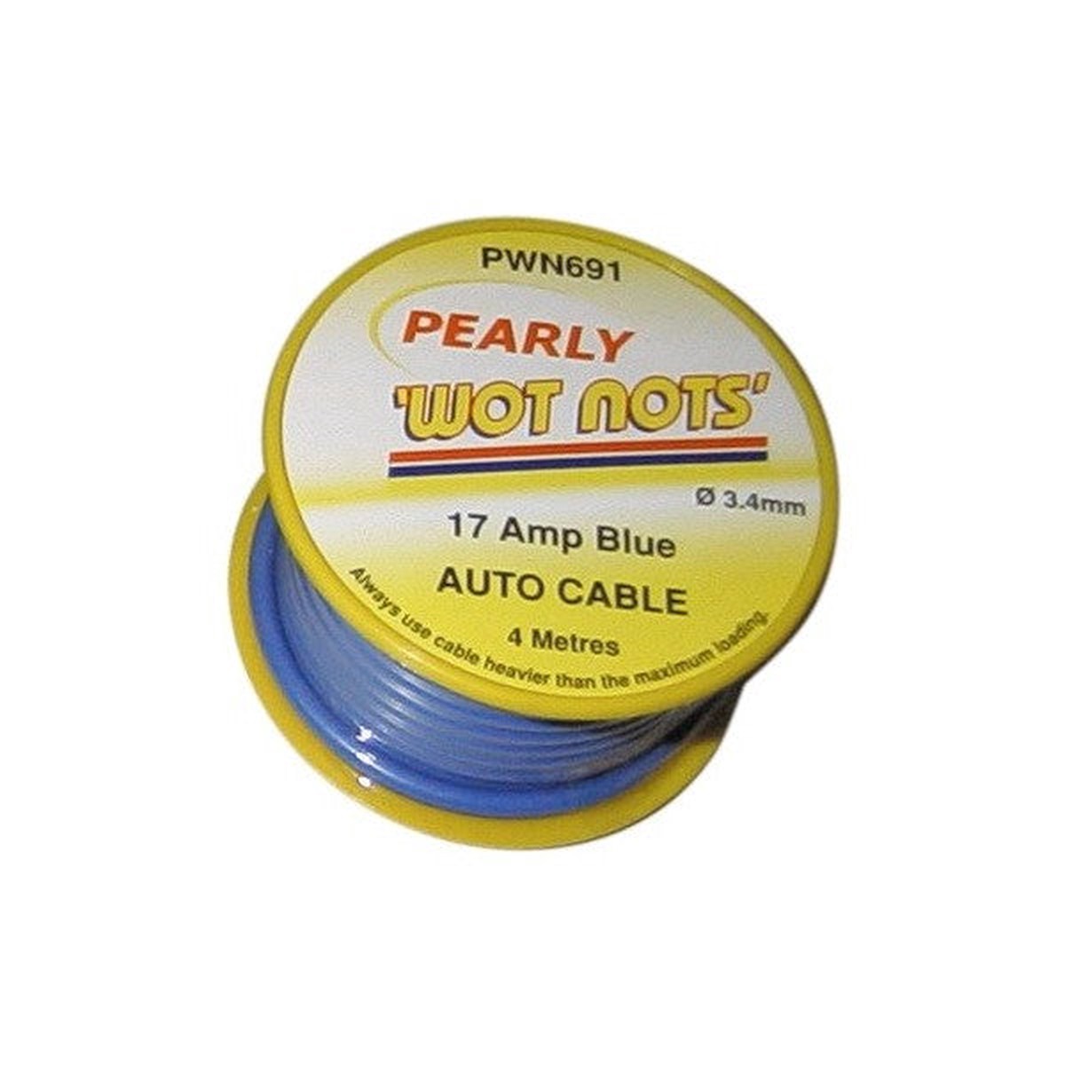 Wot-nots 1 Core Cable - Blue - 4m - 17A - PWN691
