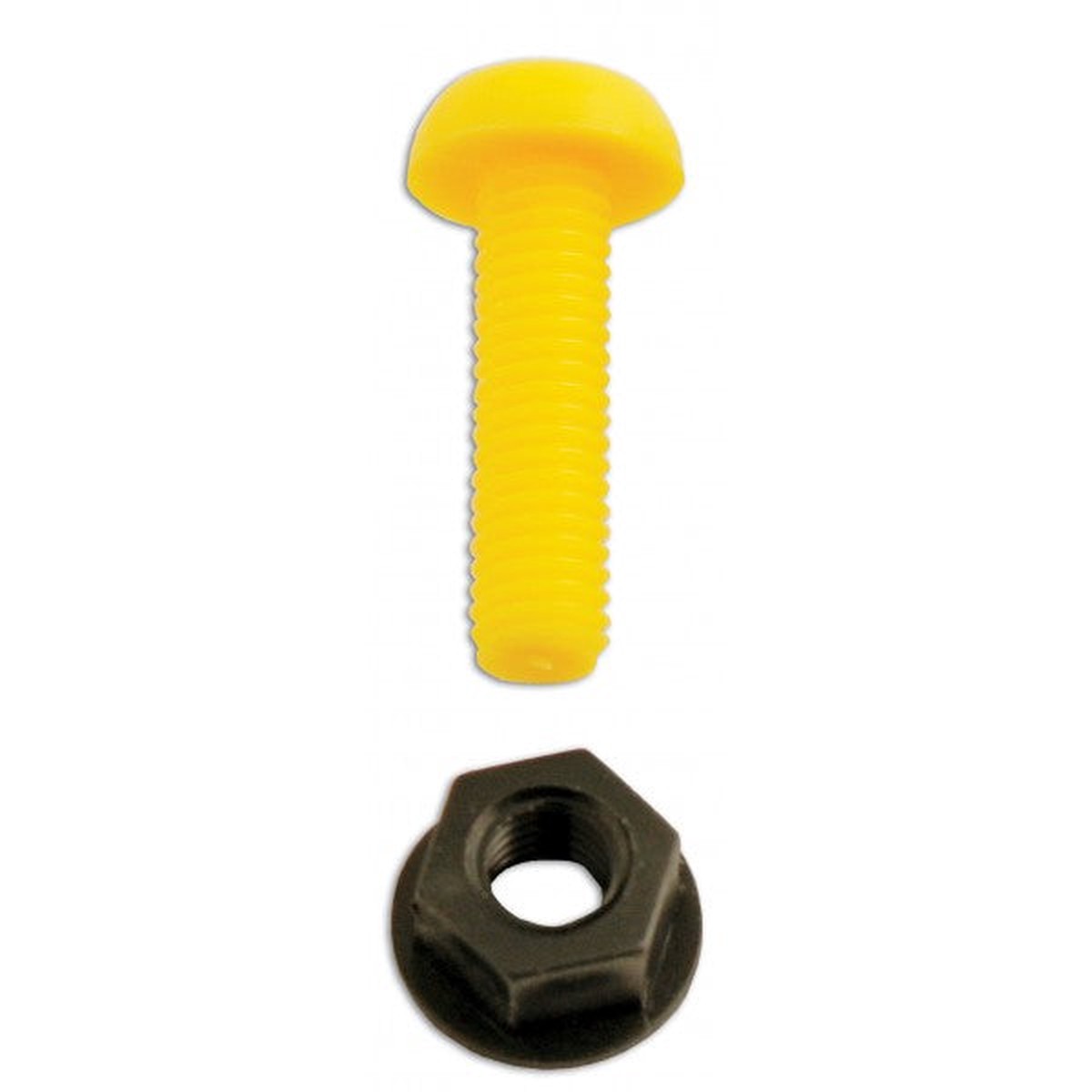 Wot-nots Number Plate Plastic Nut & Screw - Yellow - PWN085