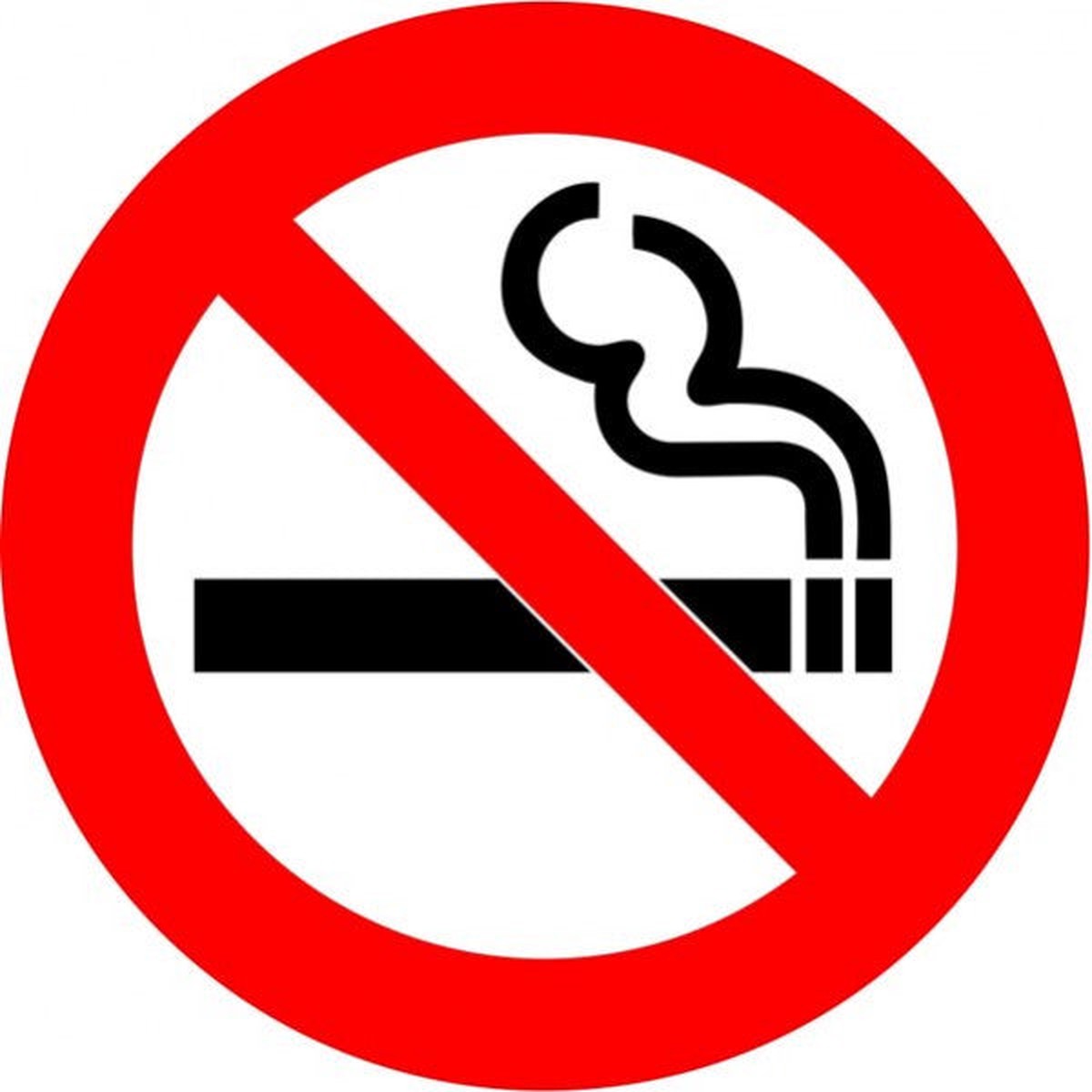Castle Promotions Indoor Vinyl Sticker - No Smoking Circle - V126