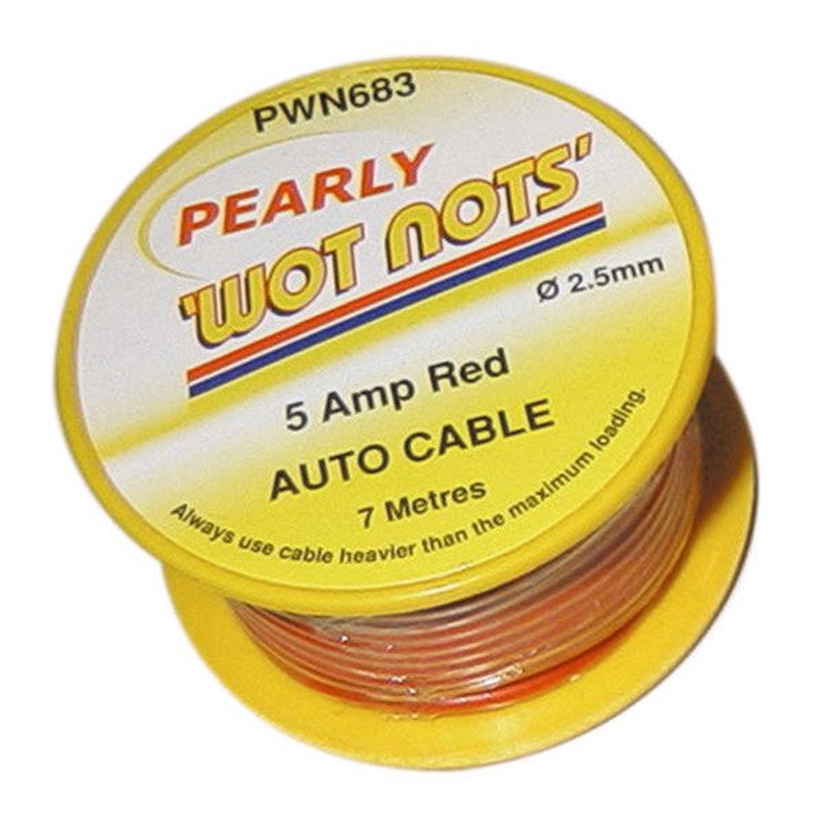 Wot-nots 1 Core Cable - Red - 7m - 5A - PWN683
