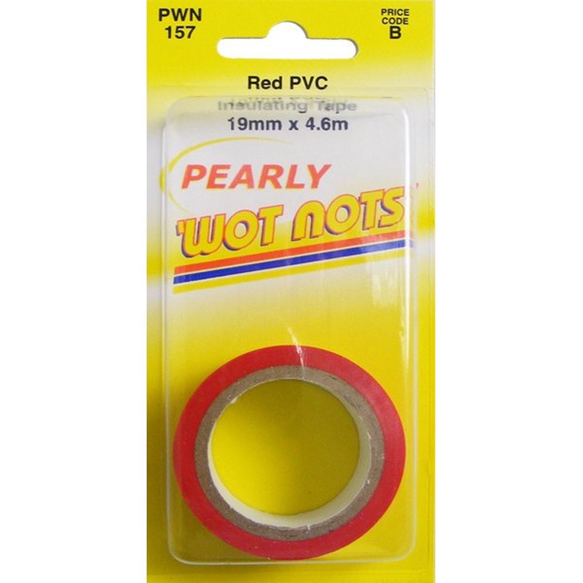 Wot-nots PVC Insulation Tape - Red - 19mm x 4.6m - PWN157