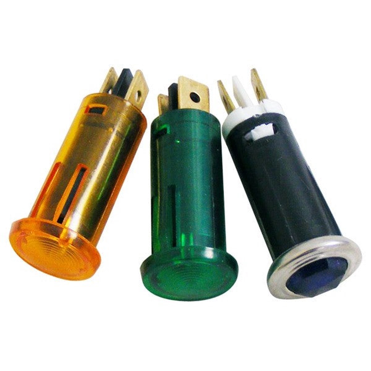 Wot-nots Warning Light Round Switch - Green Illuminated - PWN218