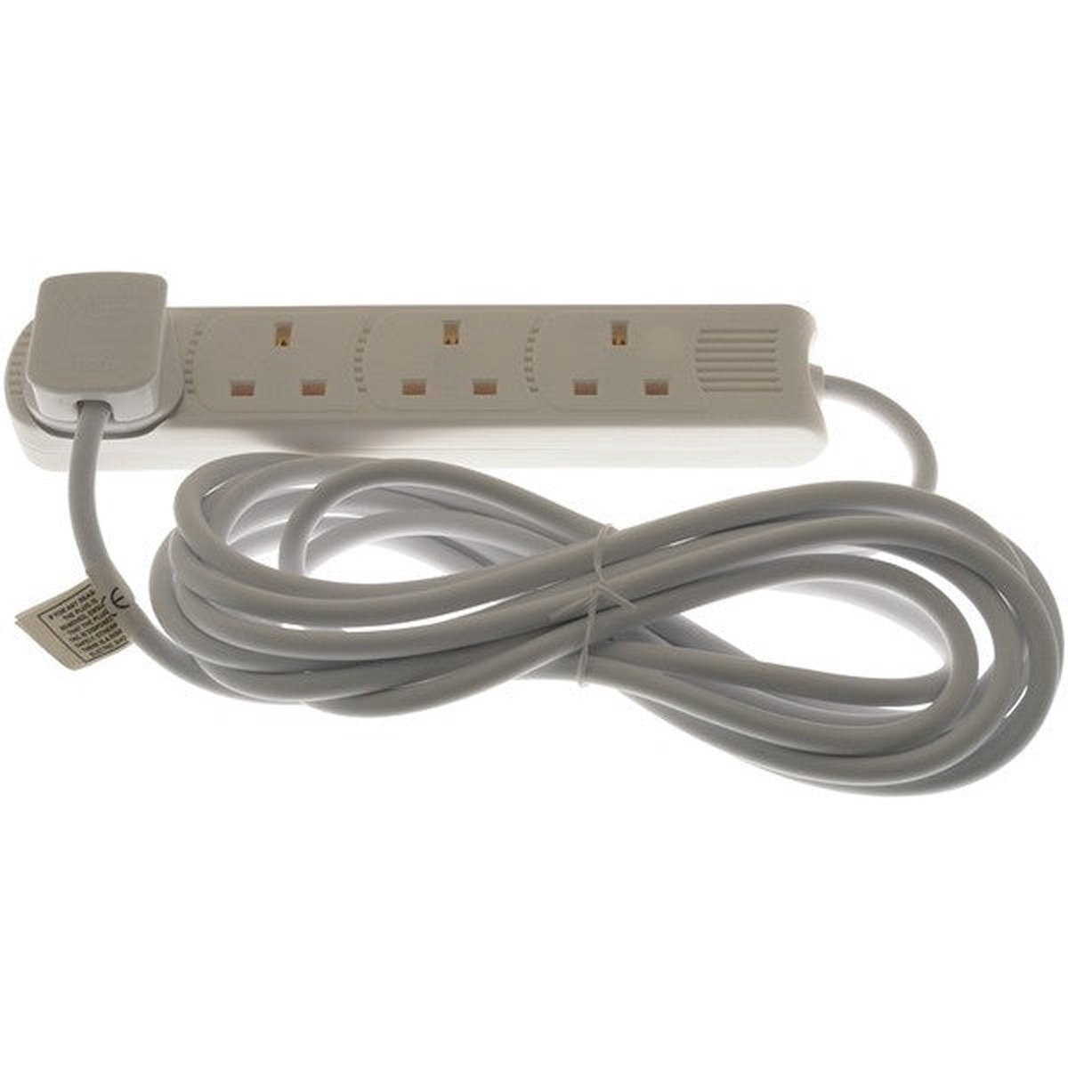Status 4 Way Extension Socket - White - 5m - 4WS5M20
