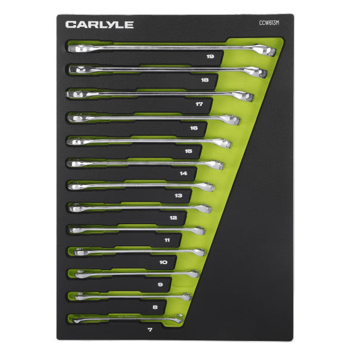 13 PC Metric 6 PT Combination Wrench Set 7mm to 19mm - CCW613M