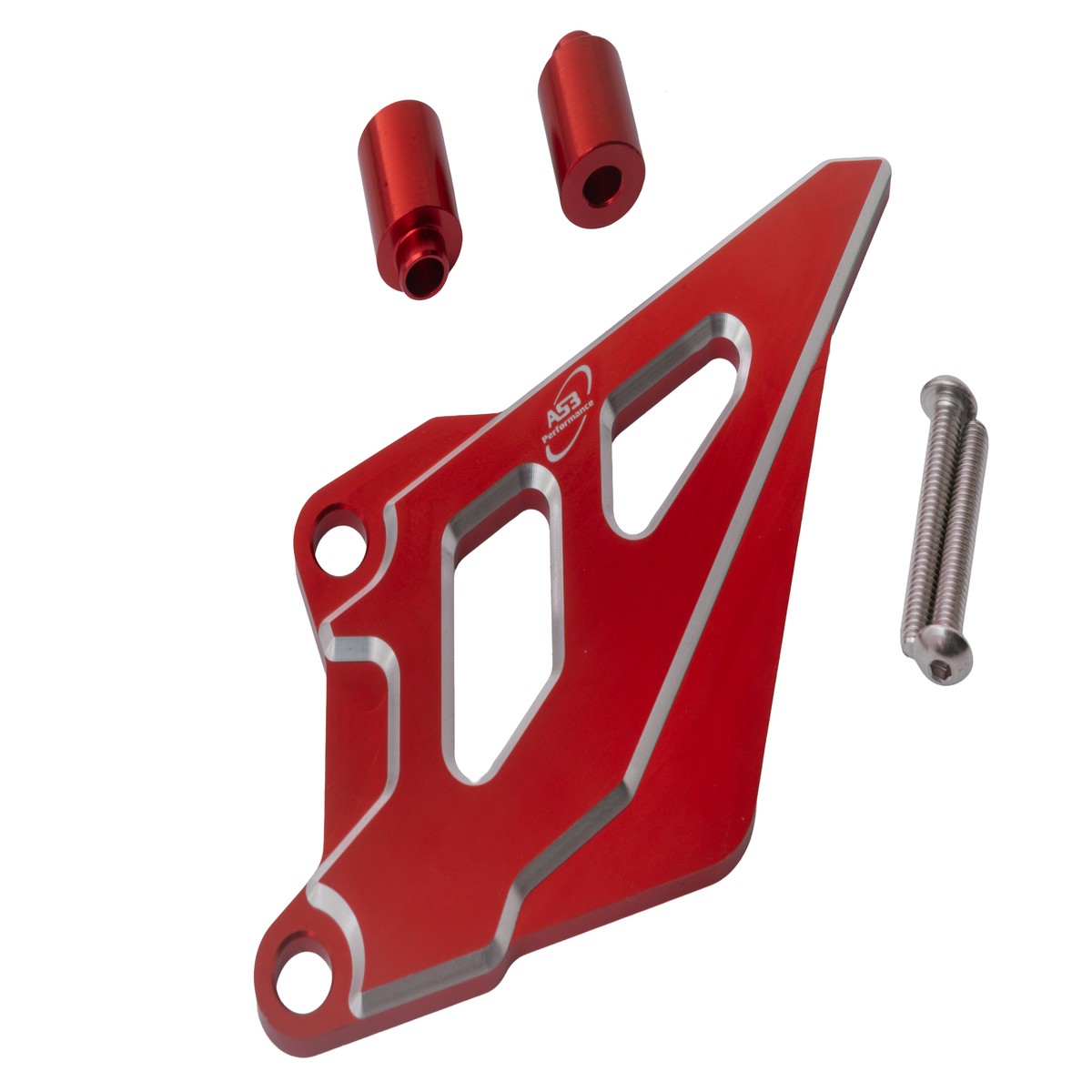 DUCATI DESMO 450 MX 2025-2026 AS3 ALUMINIUM FRONT SPROCKET GUARD COVER RED
