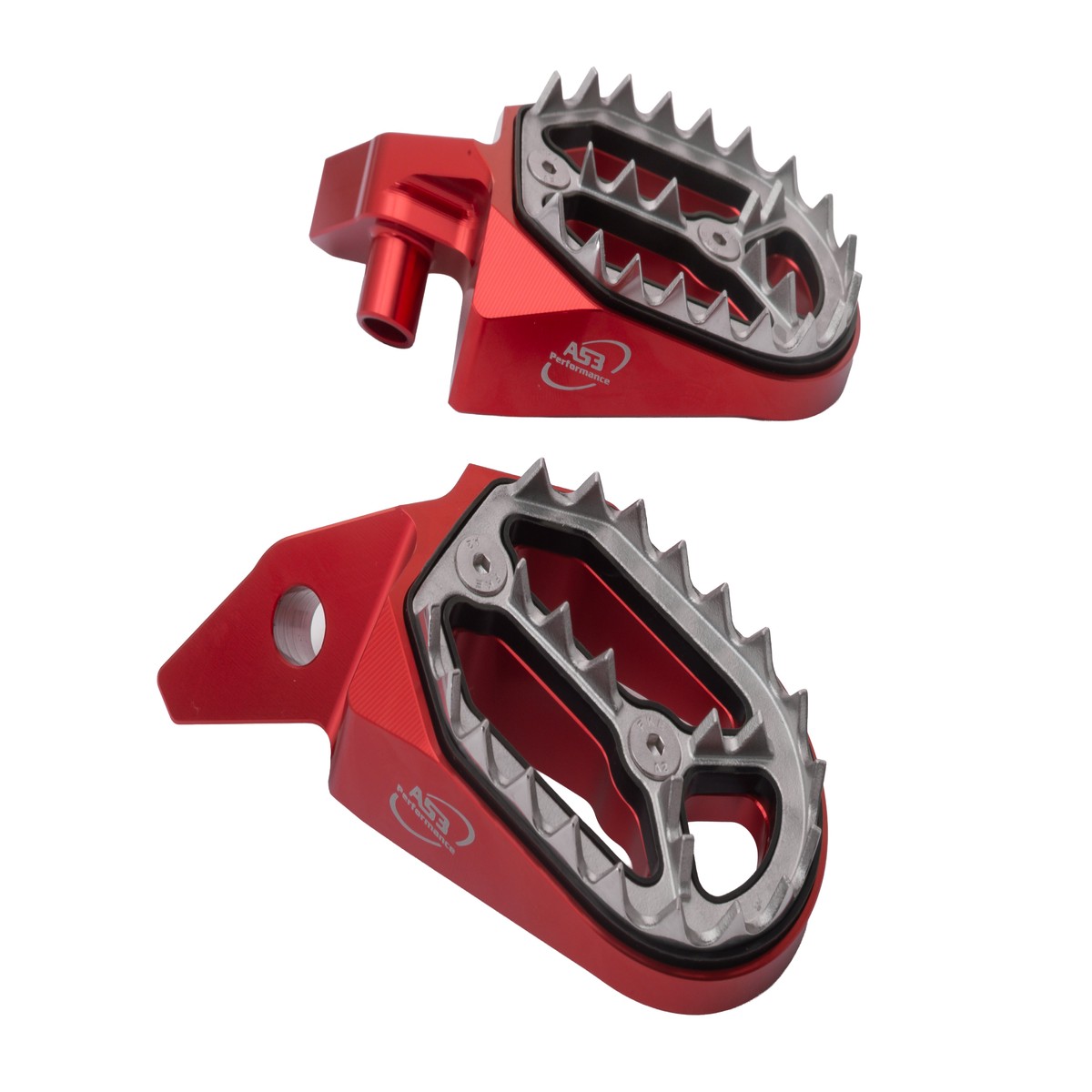 DUCATI DESMO 450 MX 2025-2026 AS3 FACTORY SERIES WIDE FOOT PEGS RED