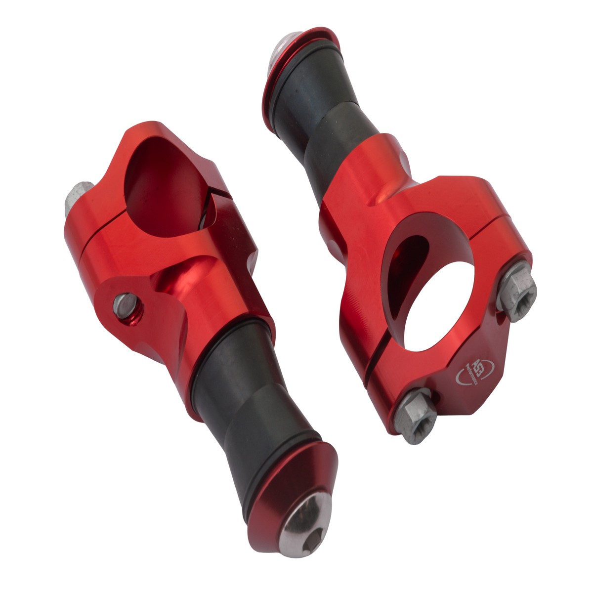 DUCATI DESMO 450 MX 2025-2026 AS3 HANDLEBAR MOUNTS CLAMPS RED