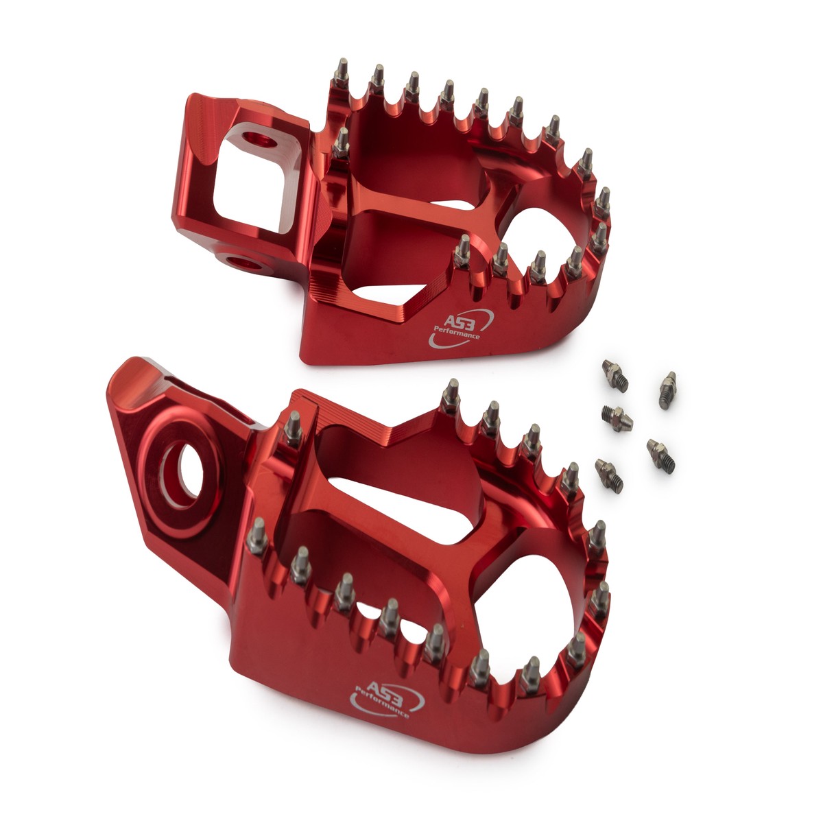 GAS GAS MC 85 2025-2026 AS3 RACING SERIES WIDE FOOT PEGS RED