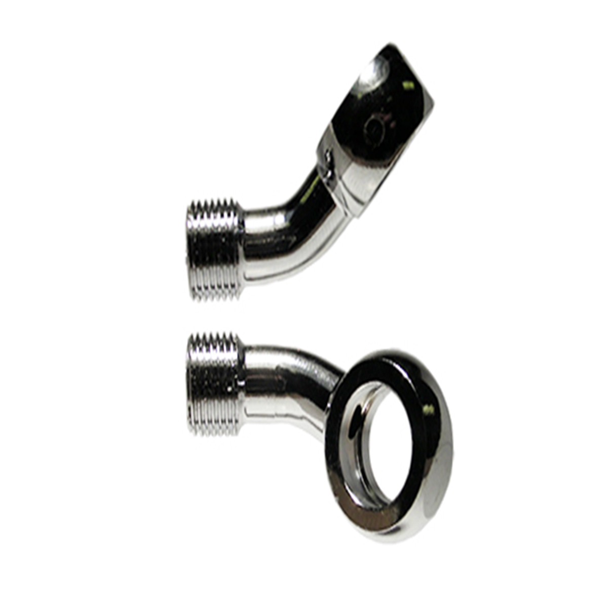 M10 45 DEGREES + 25 DEGREES LEFT BANJO FOR AS3 VENHILL BRAKE AND CLUTCH LINES CHROME