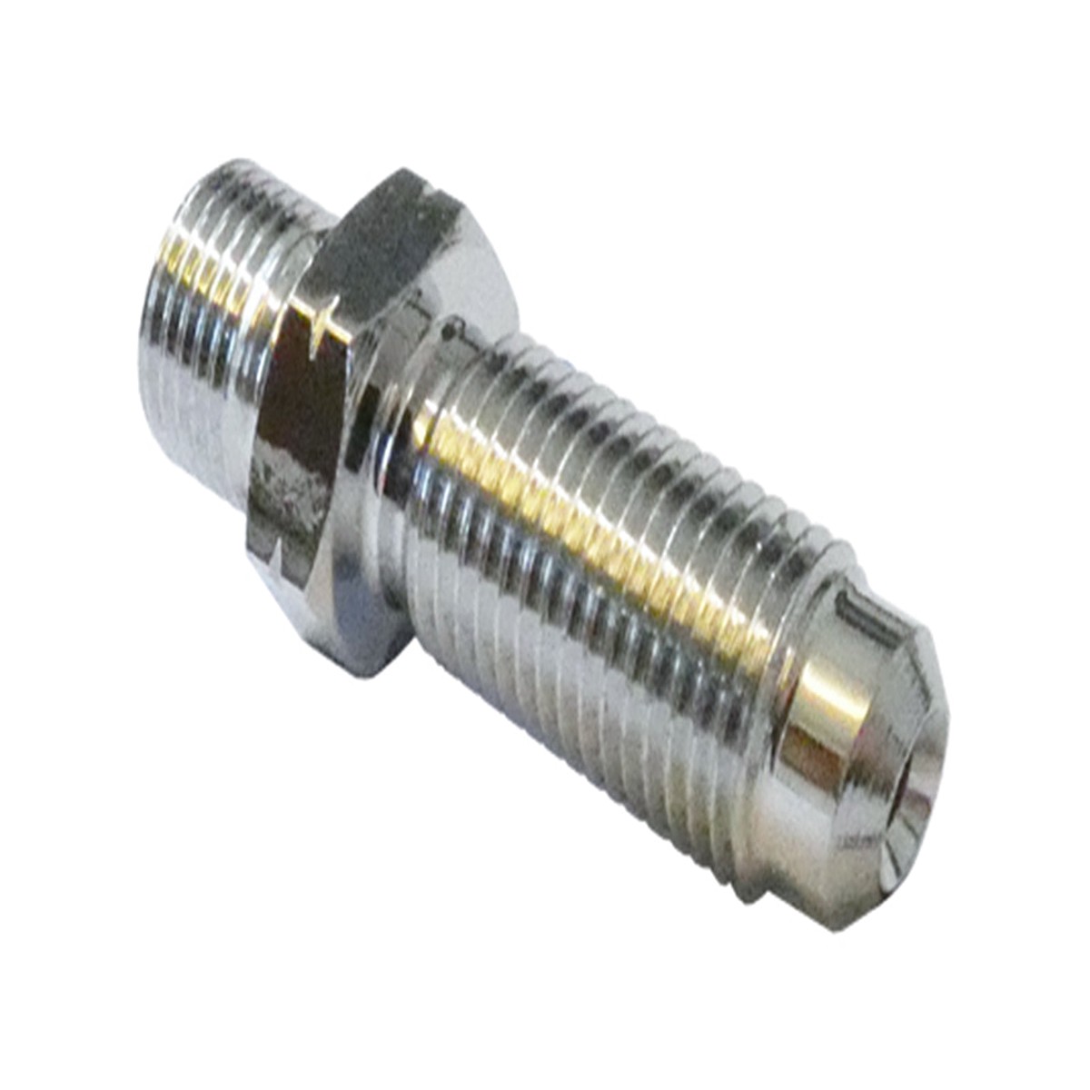 M10 X 1.00MM MALE CONCAVE BULKHEAD ADAPTOR CHROME