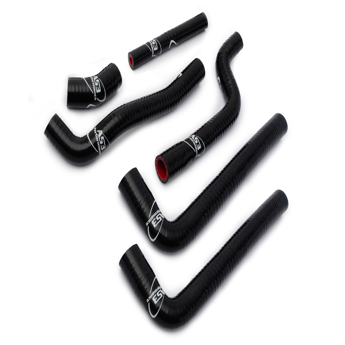 RIEJU MR 200 250 300 PRO 2021-2023 AS3 PERFORMANCE SILICONE RADIATOR HOSES (THERMOSTAT BYPASS KIT) BLACK