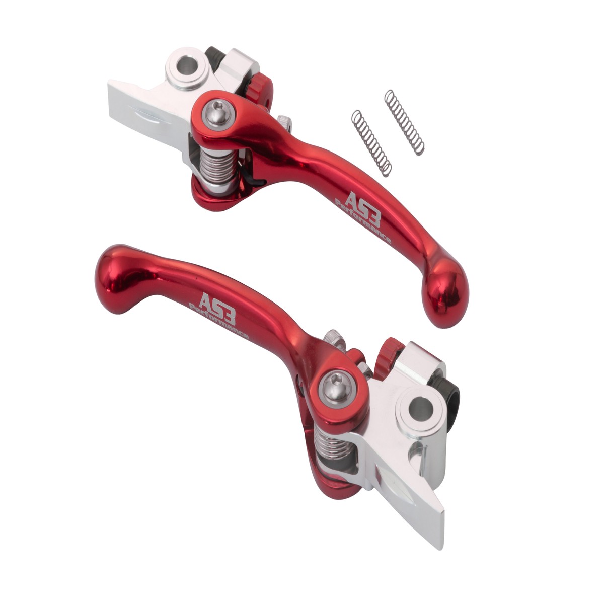 STARK VARG MX EX 2023-2026 AS3 FRONT & REAR BRAKE FLEXI PIVOT LEVERS RED