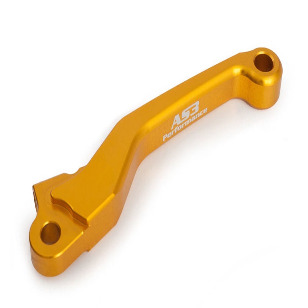 AS3 PERFORMANCE FLEXI LEVER SHORTER 3 FINGER CLUTCH LEVER YELLOW