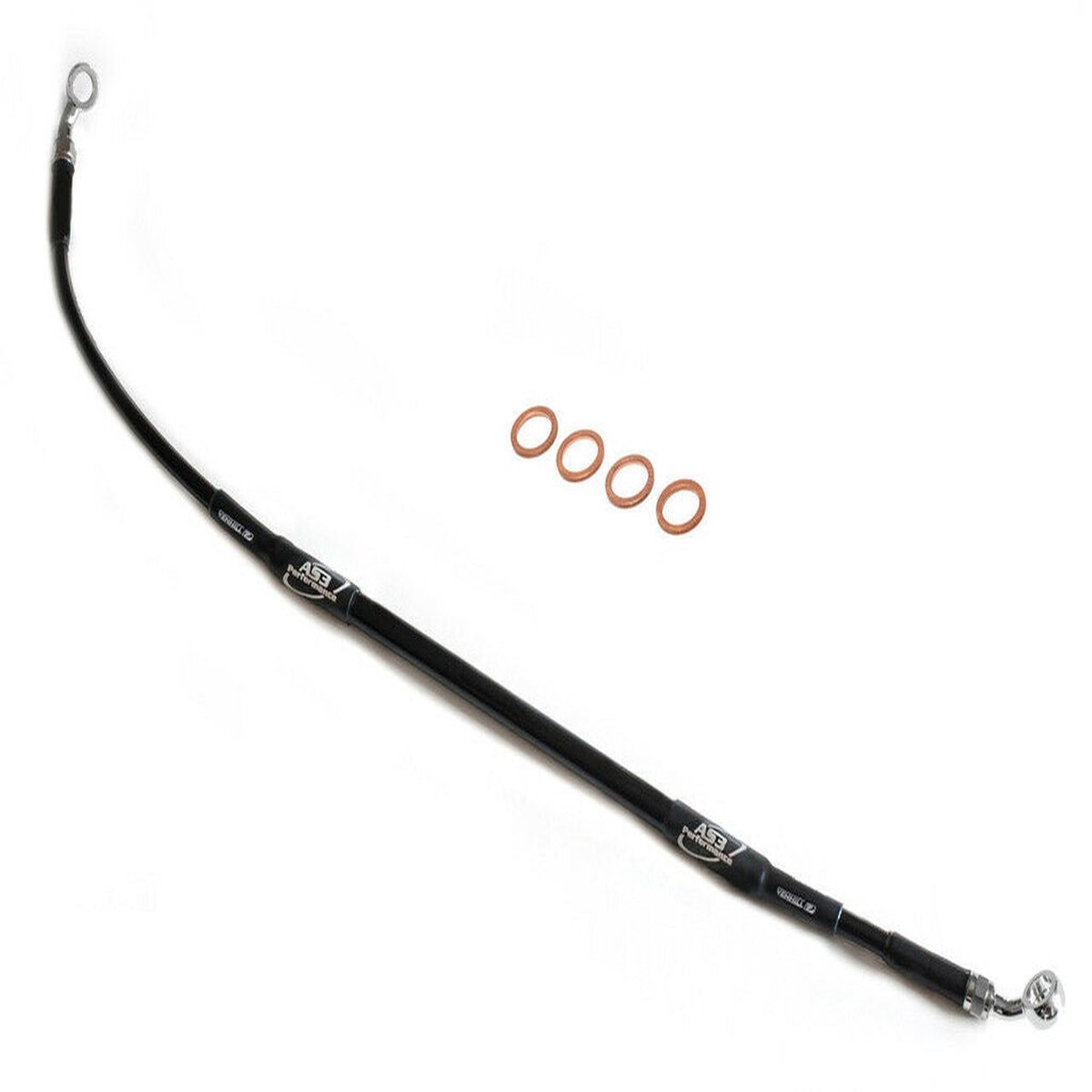 BETA 125 200 250 300 350 390 430 450 480 RR X-PRO RACE RX 2025-2026 AS3 VENHILL BRAIDED REAR BRAKE LINE HOSE BLACK