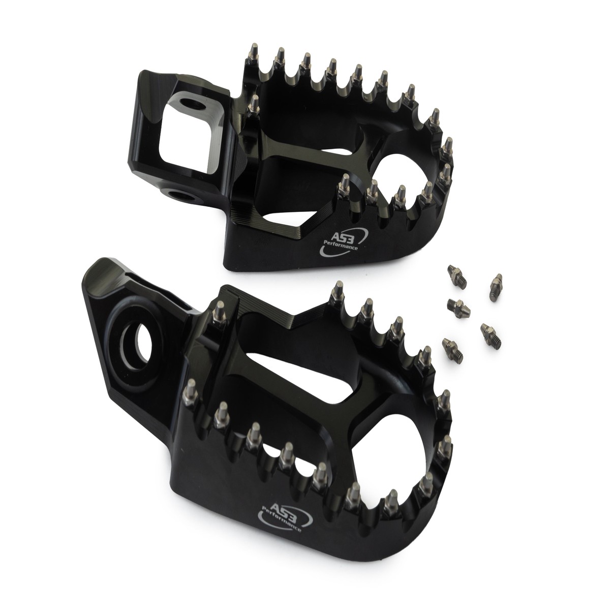 GAS GAS MC 85 2025-2026 AS3 RACING SERIES WIDE FOOT PEGS BLACK