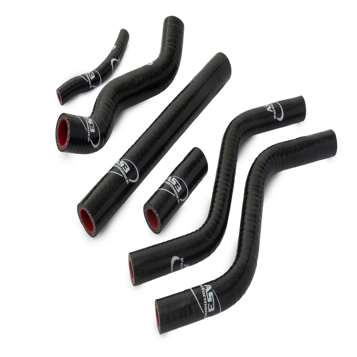 HONDA CR 125 1989 AS3 PERFORMANCE SILICONE RADIATOR HOSES BLACK