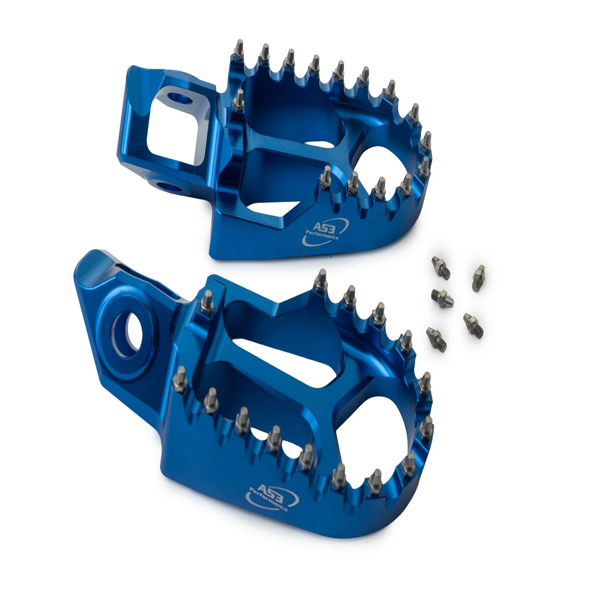 HUSQVARNA TC 85 2025-2026 AS3 RACING SERIES WIDE FOOT PEGS BLUE