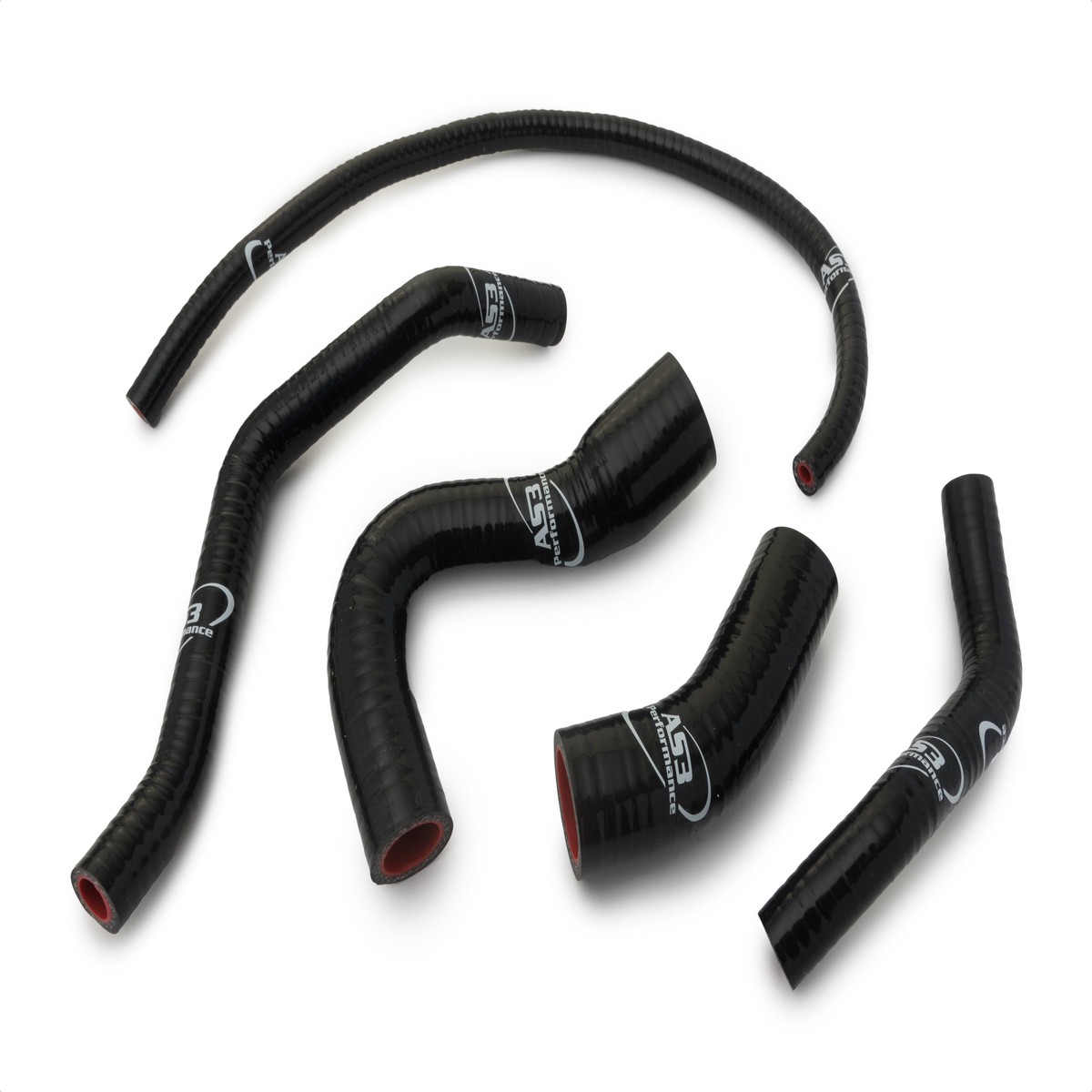 APRILIA RS 660 2021-2025 AS3 PERFORMANCE SILICONE RADIATOR HOSES BLACK