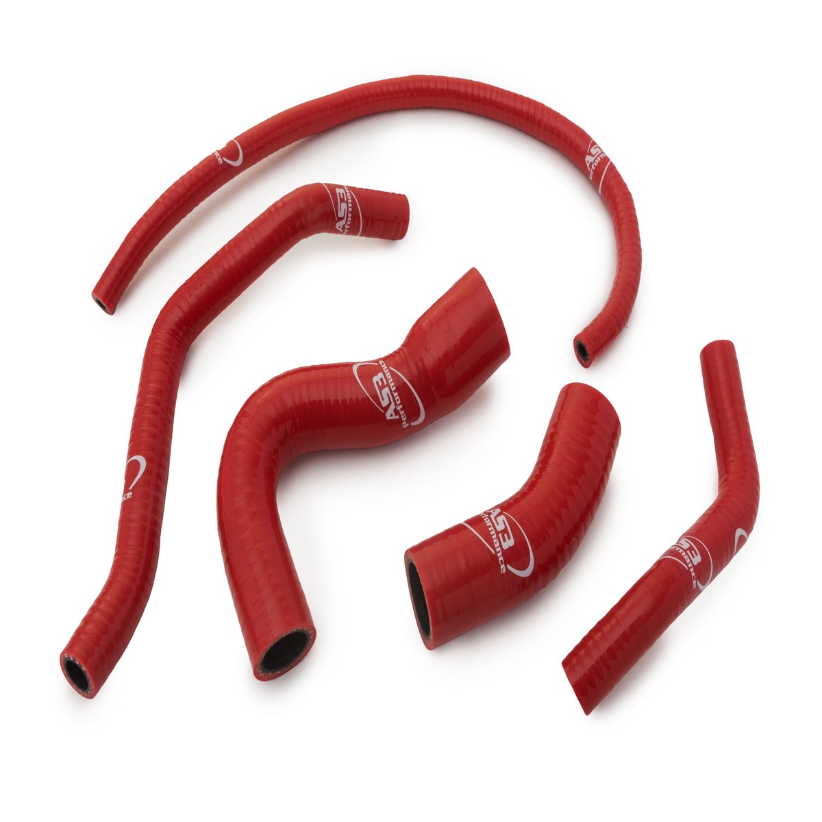 APRILIA RS 660 2021-2025 AS3 PERFORMANCE SILICONE RADIATOR HOSES RED